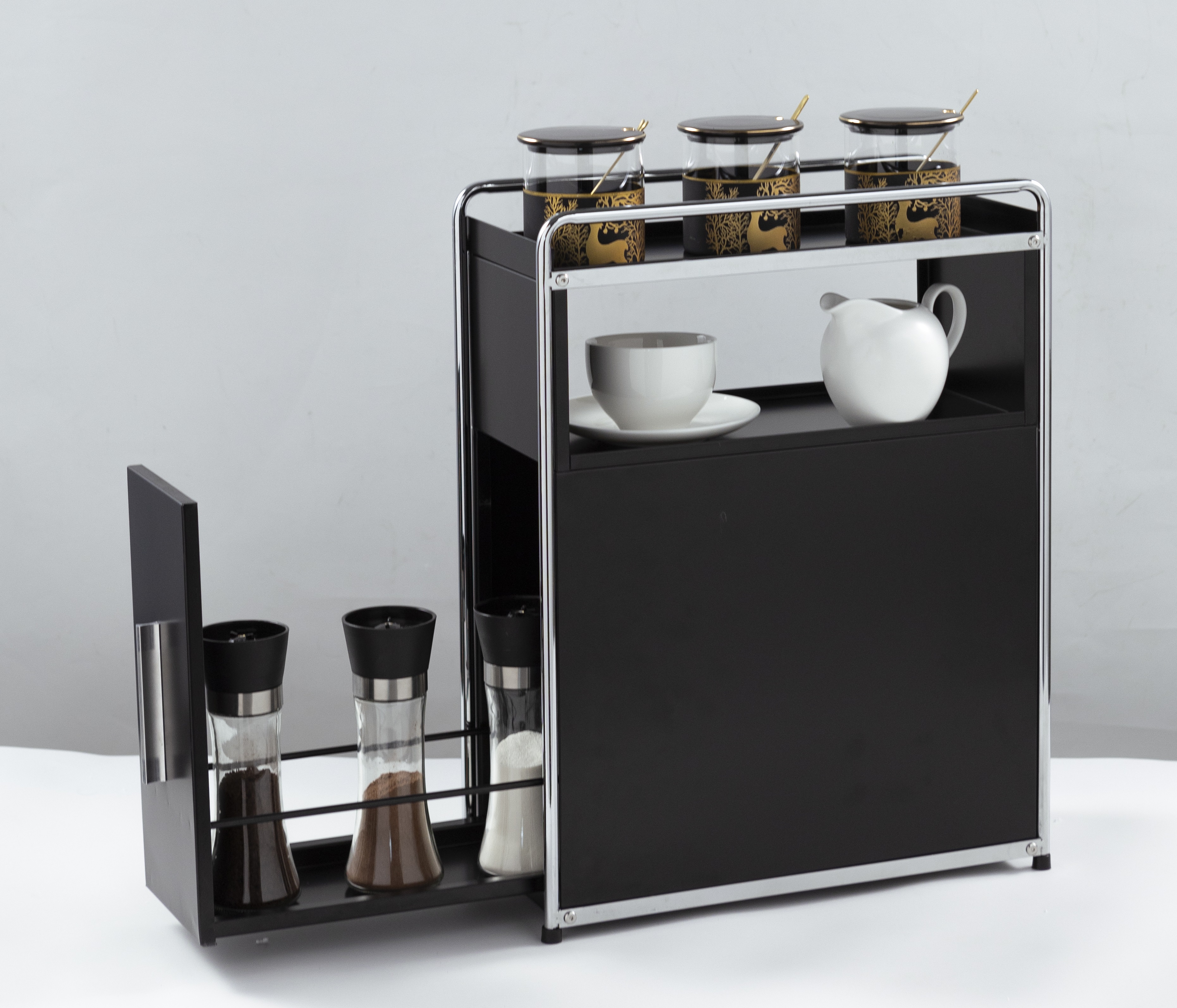 더블 레이어 서랍 스타일 향신료 스토리지 캐비닛